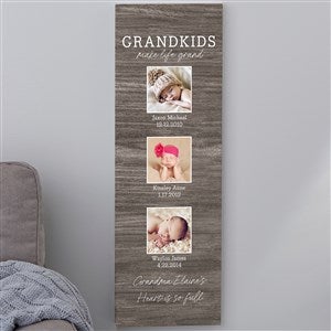 Life Is Grand Personalized 3 Photo Canvas Print- 12x 36 - 35765-3