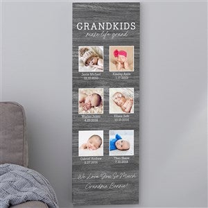 Life Is Grand Personalized 6 Photo Canvas Print- 12x 36 - 35765-6