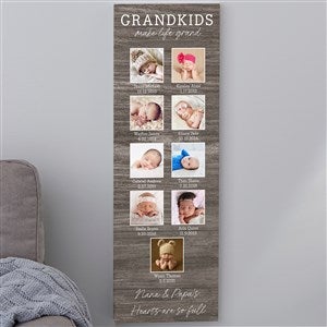 Life Is Grand Personalized 9 Photo Canvas Print - 12x36 - 35765-9