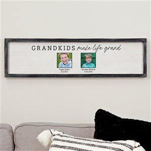 Life Is Grand Blackwashed 2 Photo Barnwood Frame Wall Art- 30 x 8 - 35767B2-30x8