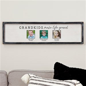 Life Is Grand Blackwashed 3 Photo Barnwood Frame Wall Art- 30 x 8 - 35767B3-30x8