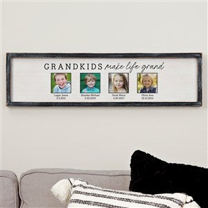 Life Is Grand Blackwashed 4 Photo Barnwood Frame Wall Art- 30 x 8 - 35767B4-30x8