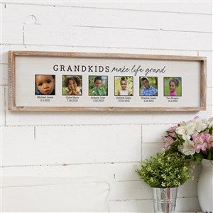 Life Is Grand Whitewashed 6 Photo Barnwood Frame Wall Art- 30 x 8 - 35767W6-30x8