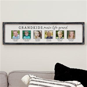 Life Is Grand Blackwashed 6 Photo Barnwood Frame Wall Art- 30 x 8 - 35767B6-30x8