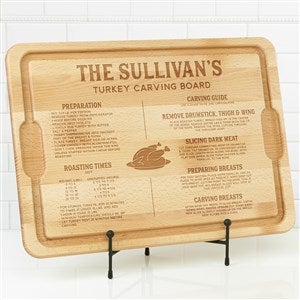 Turkey Carving Personalized Maple Cutting Board- 15x21 - 35768-XL