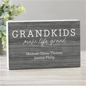 Life Is Grand Personalized Grandparents Shelf Block - 35780