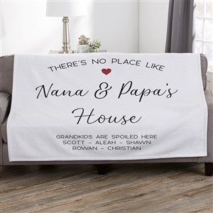 No Place Like Personalized Grandparents 50x60 Sweatshirt Blanket - 35781-SW