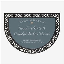 No Place Like Personalized Grandparents Half Round Doormat - 35784