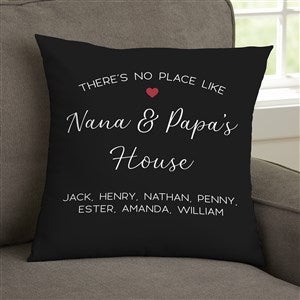 No Place Like Personalized Grandparents 14x14 Throw Pillow - 35786-S