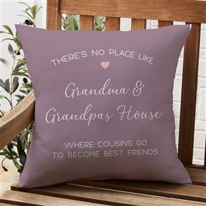 No Place Like Personalized Outdoor Throw Pillow - 20”x20” - 35789-L