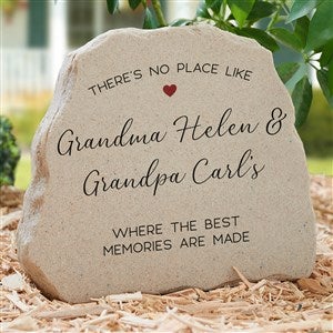 No Place Like Personalized Grandparents Standing Garden Stone - 35790