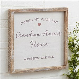 No Place Like Personalized Whitewashed Wall Art 12x12 - 35794W-12x12