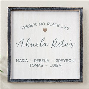 No Place Like Blackwashed Barnwood Frame Wall Art- 12x 12 - 35794B-12x12