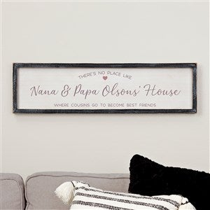 No Place Like Blackwashed Barnwood Frame Wall Art- 30 x 8 - 35794B-30x8