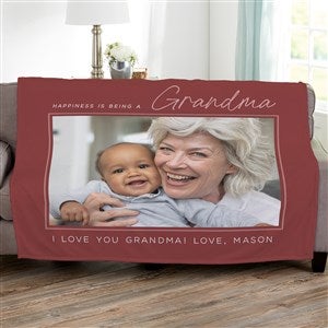 Happiness is Being a Grandparent 50x60 Plush Fleece Photo Blanket - 35799-F