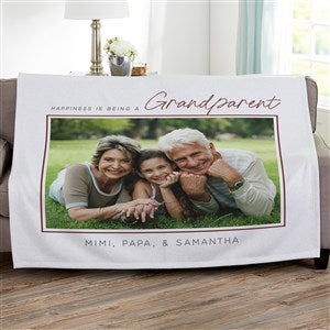 Happiness is Being a Grandparent 50x60 Sweatshirt Photo Blanket - 35799-SW