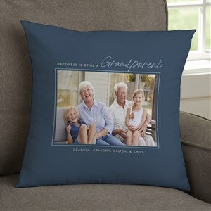 Happiness is Being a Grandparent Personalized 14x14 Photo Pillow - 35800-S