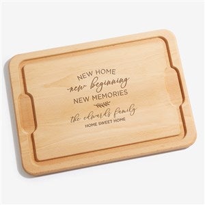 New Home, New Memories Personalized Maple Cutting Board - 12x17 - 35824