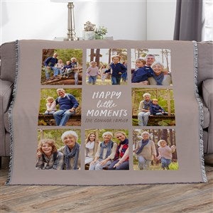 Happy Little Moments Personalized 56x60 Woven Photo Throw - 35844-A