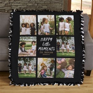 Happy Little Moments Personalized 50x60 Tie Photo Blanket - 35844-T