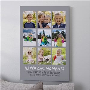 Happy Little Moments Personalized Photo Canvas Print - 24 x 36 - 35846-24x36