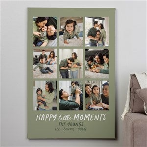 Happy Little Moments Personalized Photo Canvas Print  - 28 x 42 - 35846-28x42