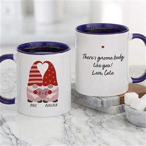 Gnome Personalized Valentines Day Coffee Mug 11oz Blue - 35856-BL