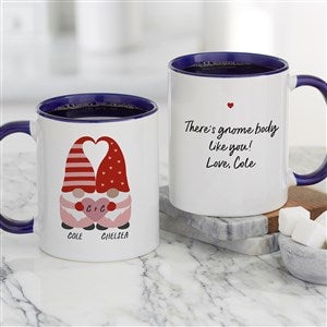 Gnome Personalized Valentine's Day Coffee Mug 11 oz.- Blue - 35856-BL
