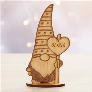 Personalized Natural Wood Valentine's Day Gnome - 35858-N