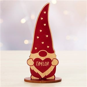 Personalized Red Wood Valentines Day Gnome - 35858-R