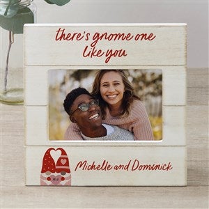 Gnome Personalized Valentine's Day Shiplap Frame- 4x6 Horizontal - 35862-4x6H