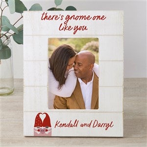 Gnome Personalized Valentines Day Shiplap Frame - 5x7 Vertical - 35862-5x7V