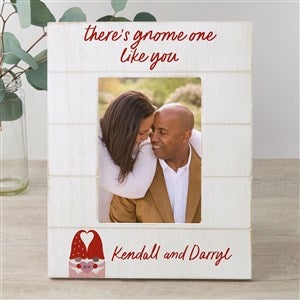 Gnome Personalized Valentine's Day Shiplap Frame- 5x7 Vertical - 35862-5x7V