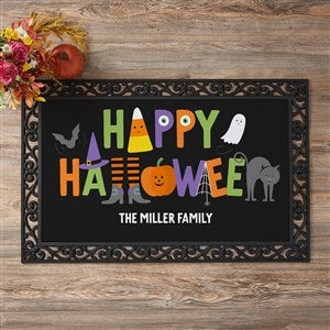Trick or Treat Icons Personalized Doormat- 20x35 - 35880-M