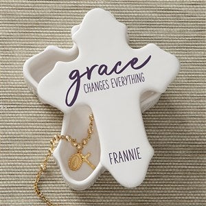 Grace Spiritual Quote Personalized Cross Box - 35914-G