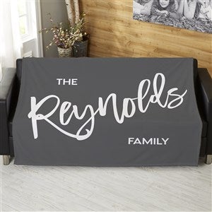 Bold Family Name Personalized 50x60 Plush Fleece Blanket - 35934-F