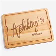 Bold Family Name Personalized Extra Large Hardwood Cutting Board- 15x21 - 35935-XL