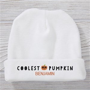 Coolest Pumpkin In The Patch Personalized Halloween Baby Hat - 35971