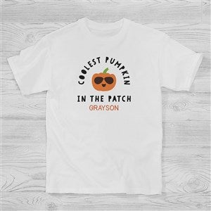 Coolest Pumpkin In The Patch Personalized Halloween Hanes® Kids T-Shirt - 35972-YCT