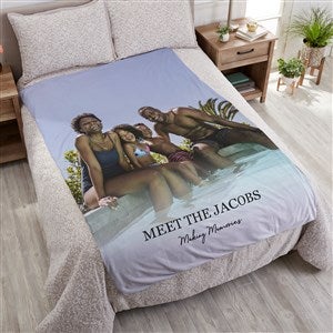 Photo & Message For Family Personalized Weighted Blanket - 35977