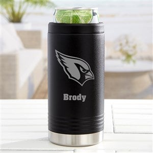 NFL Arizona Cardinals Personalized Insulated Skinny Can Holder- Black - 35996