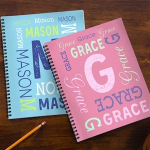 Repeating Name Personalized Large Notebooks-Set of 2 - 35998