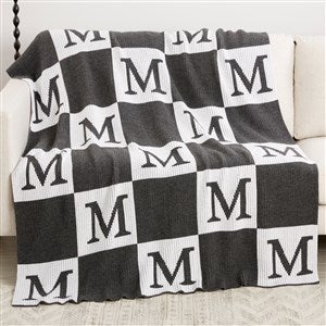 Personalized Initial and Blocks 50x62 Woven Blanket - 36003D