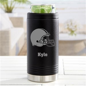 NFL Cleveland Browns Personalized Insulated Skinny Can Holder- Black - 36010
