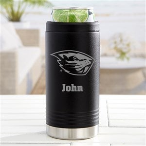 NCAA Oregon State Beavers Personalized Insulated Skinny Can Holder- Black - 36032