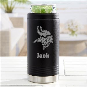 NFL Minnesota Vikings Personalized Insulated Skinny Can Holder- Black - 36037