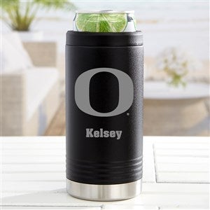NCAA Oregon Ducks Personalized Insulated Skinny Can Holder- Black - 36054