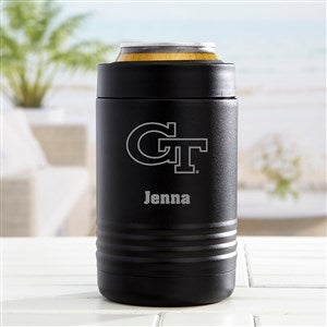NCAA Georgia Tech Yellow Jacket Personalized Stainless Insulated Can Holder - 36060