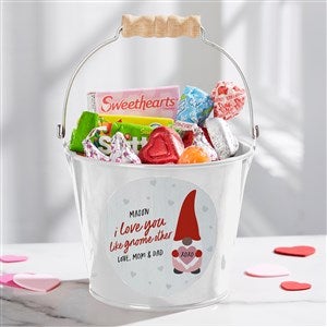 Gnome Personalized Mini Treat Bucket- White - 36078-W