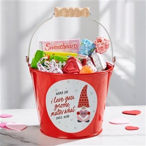 Gnome Personalized Mini Treat Bucket-Red - 36078-R